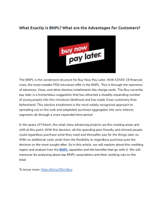What Exactly is BNPL? What are the Advantages for Customers?