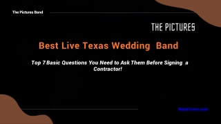 7 Question to Ask Best Live Texas Wedding Band