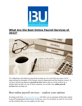 What Are the Best Online Payroll Services of 2022
