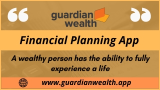 Financial Planning App | Organize Your Finances - GuardianWealth