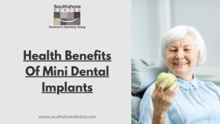Health Benefits Of Mini Dental Implants