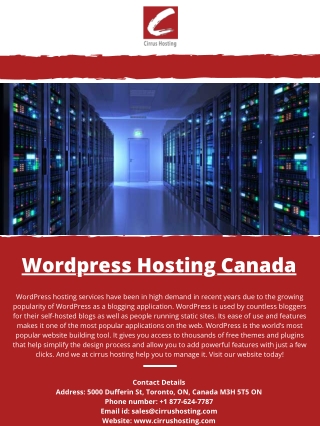 Wordpress Hosting Canada