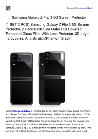 Samsung Galaxy Z Flip 3 5G Screen Protector