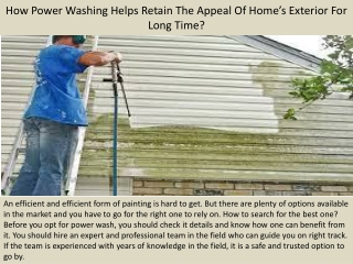 Santa Barbara Painting Contractors - How Power Washing Helps Retain The Appeal O