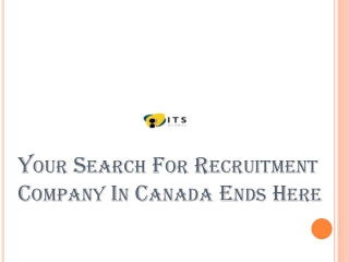 Your Search For Recruitment Company In Canada Ends Here