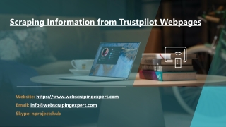 Scraping Information from Trustpilot Webpages
