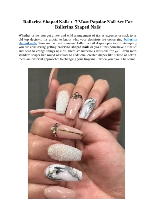 What is Ballerina shaped nails?