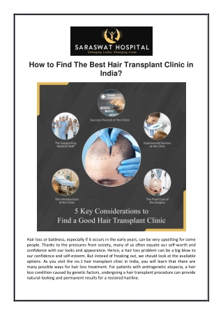 How to Find The Best Hair Transplant Clinic in India?