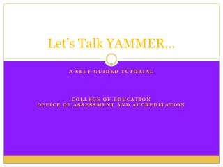 Let’s Talk YAMMER…