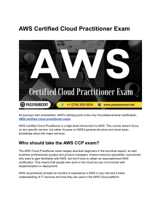 AWS Certified Cloud Practitioner Exam