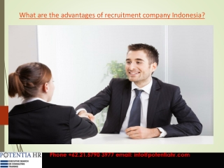 What are the advantages of recruitment company Indonesia