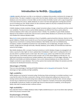 Introduction to NoSQL