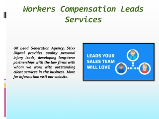 Workers Compensation Leads Services