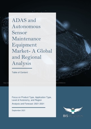 ADAS and Autonomous Sensor Maintenance Equipment Market