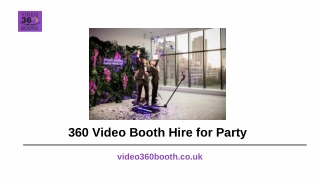 360 Video Booth Hire for Party