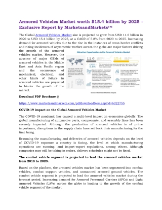 Armored Vehicles Market worth $15.4 billion by 2025 - Exclusive Report by Market