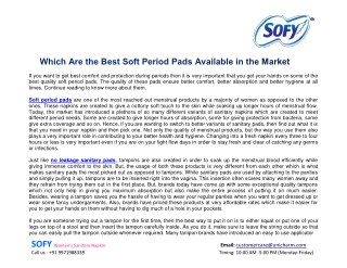 Which Are the Best Soft Period Pads Available in the Market