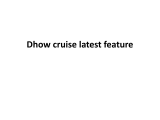 Dhow cruise latest feature