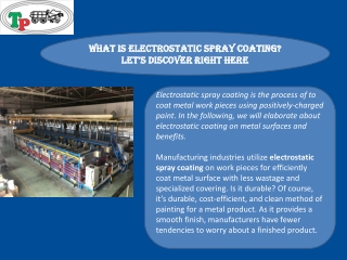 What Is Electrostatic Spray Coating Let’s DiscoverRight Here