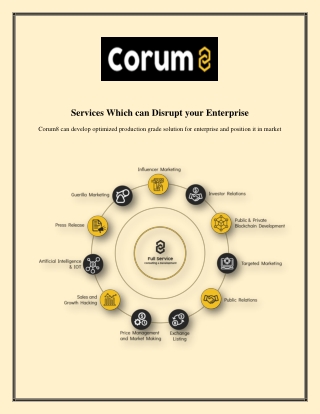 Crypto Marketing Company | Corum8.com