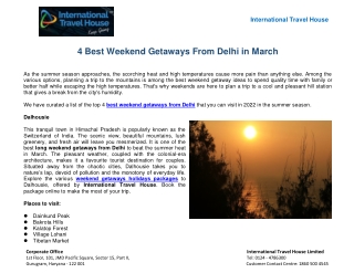 4 Best Weekend Getaways from Delhi in March