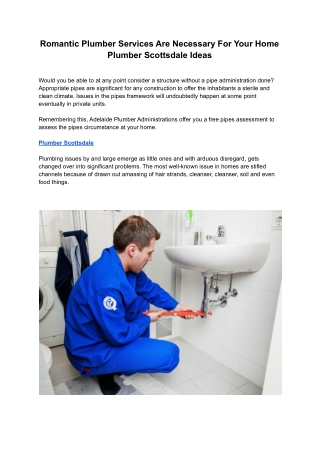 Romantic Plumber Services Are Necessary For Your Home Plumber Scottsdale Ideas