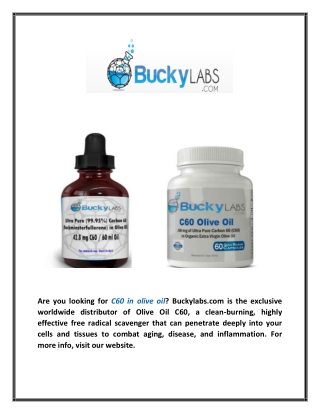 C60 in Olive Oil | Buckylabs.com