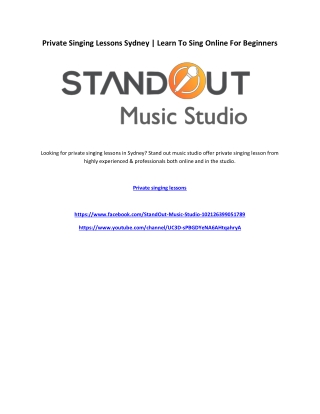 Private singing lessons