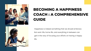 Becoming a Happiness Coach