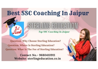 Sterling education - Best SSC Coaching in Jaipur