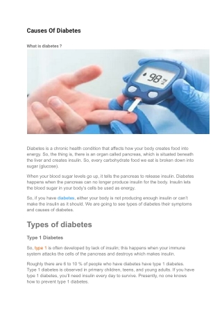 What is diabetes ?