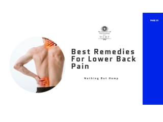 Best Remedies For Lower Back Pain