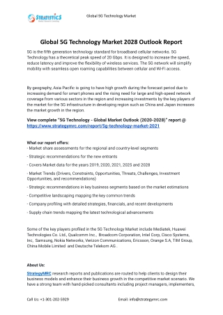 2021 5G Technology Industry Global Analysis Report