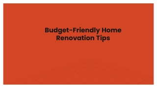 Budget-Friendly Home Renovation Tips
