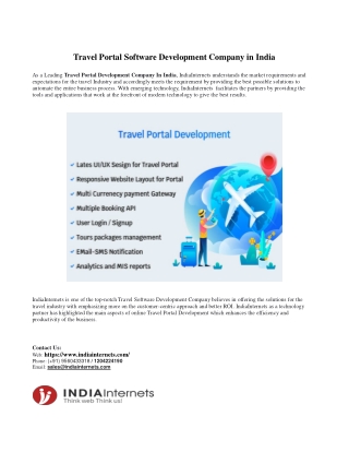 Travel Software Development Company