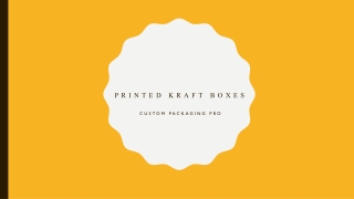 Printed Kraft boxes