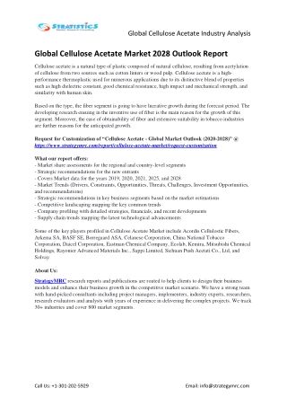 2028 Cellulose Acetate Market Country & Regional Analysis