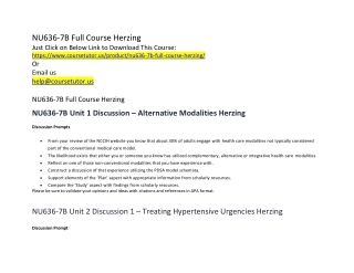 NU636-7B Full Course Herzing