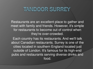 Tandoor surrey