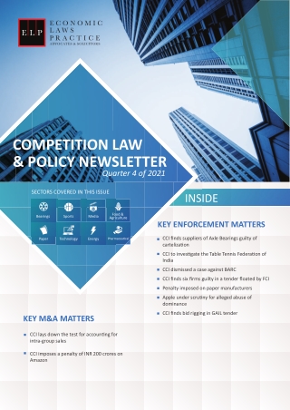 ELP - Quarterly Update Competition Law Policy Q4 of 2021