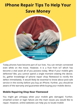 IPhone Repair Tips To Help Your Save Money