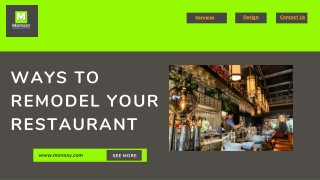 Ways To Remodel Your Restaurant