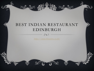 Best Indian Restaurant Edinburgh