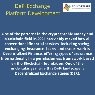 DeFi Exchange Platform Development