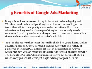 5 Benefits Of Google Ads Marketing