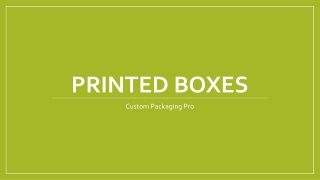 Printed Boxes