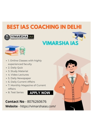 Best IAS Coaching In Delhi Vimarsha IAS