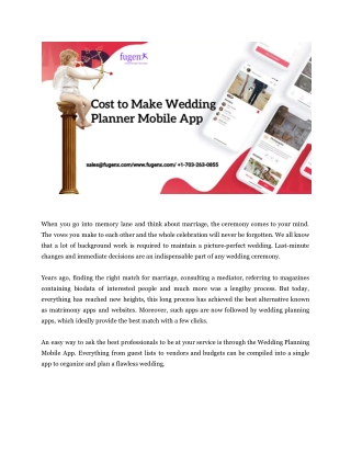 Cost to develop a wedding planner Mobile app
