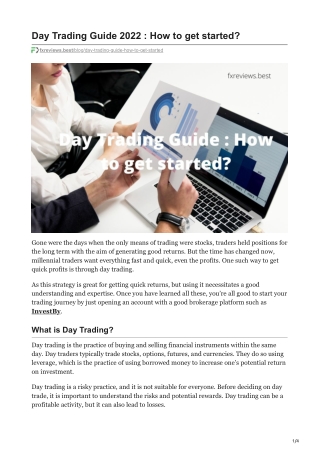 fxreviews.best-Day Trading Guide 2022  How to get started