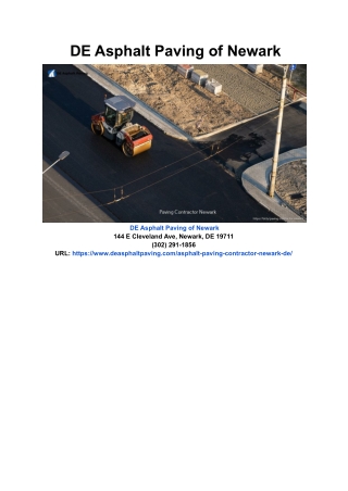 DE Asphalt Paving of Newark